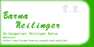 barna meilinger business card